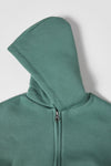 ZR Green Pouch Pocket Zipper Hoodie 12473