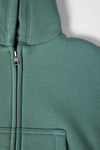 ZR Green Pouch Pocket Zipper Hoodie 12473