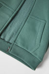 ZR Green Pouch Pocket Zipper Hoodie 12473