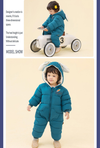 Teal Quilted Snow Suit Romper #11852 B