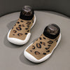 Leopard Brown Silicone Socks Shoes 2711 A