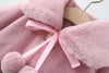 Strawbery Fur Soft Snow Coat Cape Shawl Pink Jacket 12639