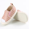 Gold Dots Peach Prewalker Shoes 2572 A