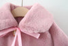 Strawbery Fur Soft Snow Coat Cape Shawl Pink Jacket 12639