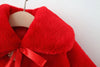 Star Fish Fur Soft Snow Coat Cape Shawl Red Jacket 12641