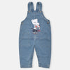 PRN White Bear Denim Dungaree with Shirt Set 12416