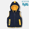 Duck Fiber Pencil Club Navy Sleeveless Hooded Puffer Jacket 12458