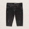 OM 4 Ripped Mid Black Denim Pant 13222