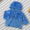 Mini Balabala Fur Blue Panda Hooded Jacket 13319