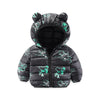 Bear Black Hooded Puffer Jacket 13306