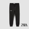 ZR Feel cool Vibes Black Brushed Terry Trouser 12505