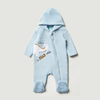 Ackermans Dino coral Fur Babygrow Blue 13239