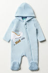 Ackermans Dino coral Fur Babygrow Blue 13239