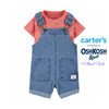 Oshksh Whale Soft Short Length Overalls Dungaree 12242