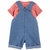 Oshksh Whale Soft Short Length Overalls Dungaree 12242