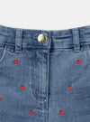 SM Hearts Embroided Denim Shorts 13207