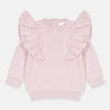 Best Less Shoulder Frill Light Pink Knitted Sweater 12585