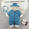 Teal Quilted Snow Suit Romper #11852 B