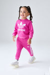 ADDS Pink Terry Tracksuit Crew Set 13432