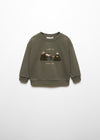 Cable Car Applique Fleece Sweatshirt 13398