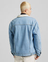 Bershka Sherpa Shearling Men Denim Jacket M167