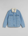 Bershka Sherpa Shearling Men Denim Jacket M167