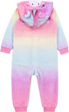 Primark Rainbow Unicorn Fur Zip Up Costume Bodysuit 13245