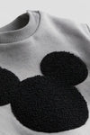 Mickey Mouse Applique Grey Terry Sweatshirt 13336