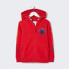 Fatface Red Heavy Fleece Zipper Hoodie 13100