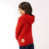 Fatface Red Heavy Fleece Zipper Hoodie 13100