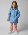 Baby Go Floral Blue Hooded Puffer Jacket 13347