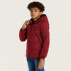 Juniors Maroon Warm Fleece Inner Jacket 13044