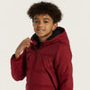 Juniors Maroon Warm Fleece Inner Jacket 13044