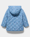 Baby Go Floral Blue Hooded Puffer Jacket 13347