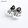 Leopard White Silicone Socks Shoes 2711 B