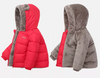 Kashmere Loaded Fur Dualside wear Red Hooded Puffer Jacket 8879