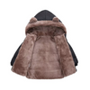 Kashmere Loaded Fur Dualside wear Black Hooded Puffer Jacket 8880