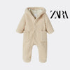 ZR Faux Shearling Overall Romper Snowsuit #12182