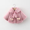 Strawbery Fur Soft Snow Coat Cape Shawl Pink Jacket 12639