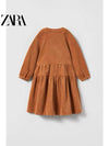 ZR Camel Terry Winter Party Dress 13043