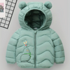 Kangaroo Green Hooded Puffer Jacket 13311