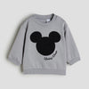 Mickey Mouse Applique Grey Terry Sweatshirt 13336