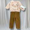 CA Pink Brown Fleece Winter Set Tracksuit 13323