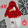 HM Spiderman Red Hoodie Trouser Tracksuit Set 13420