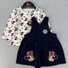 Minnie Mouse Quilted Blue Dungaree with Shirt Set 13250