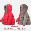 Kashmere Loaded Fur Dualside wear Red Hooded Puffer Jacket 8879