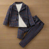 Gentelman Blue Check Pant Coat Suiting Set #13484