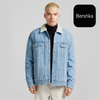 Bershka Sherpa Shearling Men Denim Jacket M167