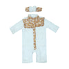 Nicole Miller Fur Romper with Headband #13236