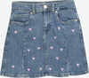 Only Heart Embroided Denim Skirt 13217